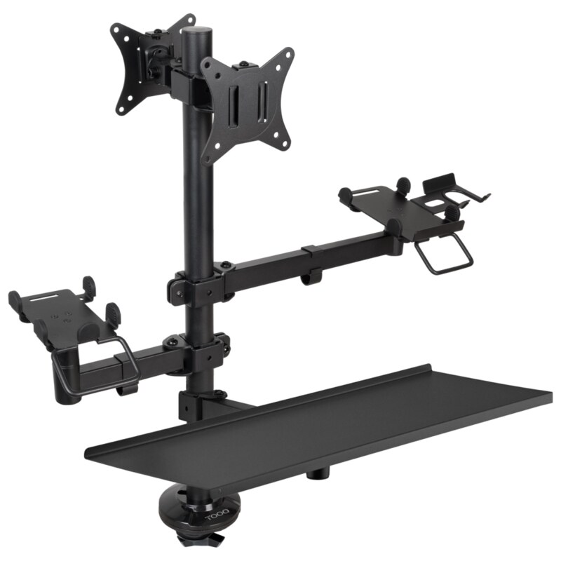 TooQ Soporte de Mesa para TPV/Impresora/Pantallas 17”-32”/Terminal/Lector/Teclado