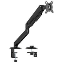 AISENS Soporte de Mesa Eco Contrapeso Giratorio e Inclinable para Monitor/TV 9kg (3 Pivotes, 1 Brazo) de 17-32, Negro