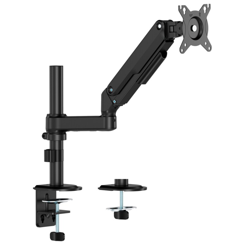 AISENS Soporte de Mesa Eco Contrapeso Giratorio e Inclinable para Monitor/TV 9kg (3 Pivotes, 1 Brazo) de 17-32, Negro