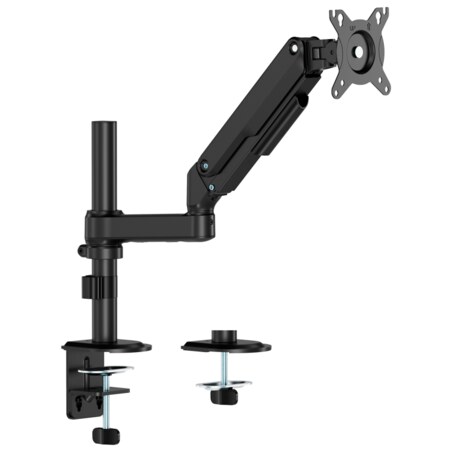 AISENS Soporte de Mesa Eco Contrapeso Giratorio e Inclinable para Monitor/TV 9kg (3 Pivotes, 1 Brazo) de 17-32, Negro