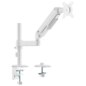 AISENS Soporte de Mesa Eco Contrapeso Giratorio e Inclinable para Monitor/TV 9kg (3 PIVOTES, 1 BRAZO) de 17-32, Blanco