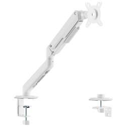 AISENS Soporte de Mesa Eco Contrapeso Giratorio e Inclinable para Monitor/TV 9kg (3 PIVOTES, 1 BRAZO) de 17-32, Blanco