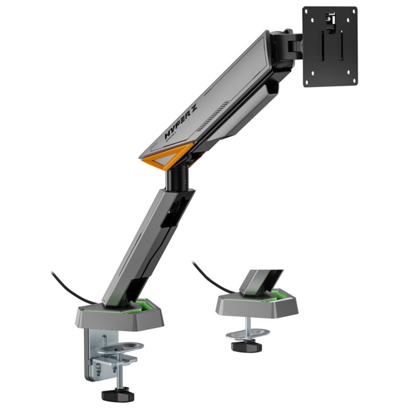 AISENS DT49TSRRGB-347 soporte para monitor 124,5 cm (49") Escritorio Negro, Gris