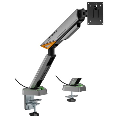 AISENS DT49TSRRGB-347 soporte para monitor 124,5 cm (49") Escritorio Negro, Gris