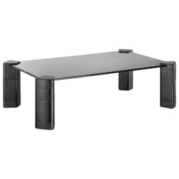 AISENS Soporte Elevador Cristal para Monitor/Portátil, Negro
