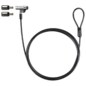 TooQ Cable de Seguridad Tipo NANO con Llave para Portátiles 1.5 metros, Gris Oscuro