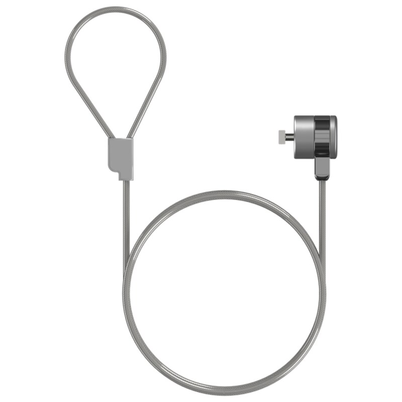 AISENS Cable de Seguridad con Cerradura de Llave para Ordenador, Monitor, Portatil 1.5 m