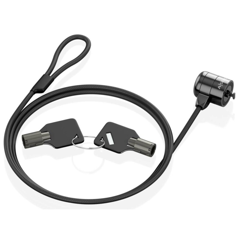 AISENS ASLK-D40K04-BK cable antirrobo Negro 1,5 m