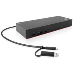 Lenovo 40AF0135EU base para portátil y replicador de puertos Alámbrico Negro