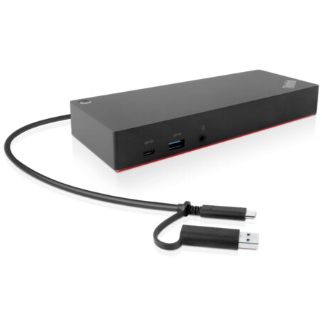 Lenovo 40AF0135EU base para portátil y replicador de puertos Alámbrico Negro