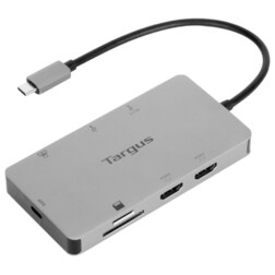 Targus DOCK423EU base para portátil y replicador de puertos Alámbrico USB 3.2 Gen 1 (3.1 Gen 1) Type-C Plata