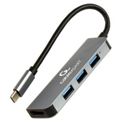 Gembird A-CM-COMBO2-01 base para portátil y replicador de puertos USB 3.2 Gen 1 (3.1 Gen 1) Type-C Gris