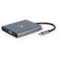 Gembird A-CM-COMBO6-01 base para portátil y replicador de puertos USB 3.2 Gen 1 (3.1 Gen 1) Type-C Gris