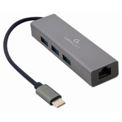 Gembird A-CMU3-LAN-01 base para portátil y replicador de puertos USB 3.2 Gen 1 (3.1 Gen 1) Type-C Gris