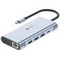 Leotec LEDS01 base para portátil y replicador de puertos Acoplamiento Gris