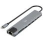 Ewent EW1146 base para portátil y replicador de puertos Alámbrico USB 3.2 Gen 1 (3.1 Gen 1) Type-C Gris
