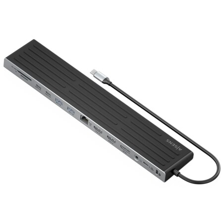 AISENS USB-C Dock 13 en 1, USB-C A 2xHDMI, 1xDisplayPort, 1xRJ45, 3xUSB-A, 2xUSB-C, 1xUSB-C PD, 1xSD, 1xMicro SD, 1xAudio, 1xRan