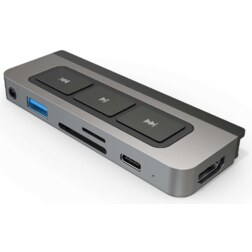 HYPER HD449 base para portátil y replicador de puertos Gris