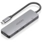 AISENS USB-C Dock 5 en 1, USB-C a 1xHDMI 2xUSB-A 1xUSB-C 1xUSB-C PD, Gris, 15cm