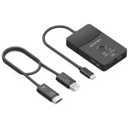 AISENS Docking USB-C a HDMI 1080P@60Hz (Inalámbrico) 30M, 1xHDMI 4K60HZ (Cable) 2xUSB-C 1xUSB-A 1xUSB-C PD 100W, Negro