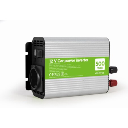 Gembird EG-PWC500-01 adaptador e inversor de corriente Auto 500 W Gris