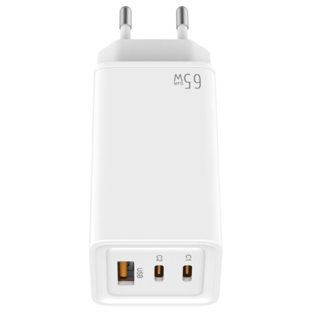Leotec Cargador 65W GaN 2 USB-C PD + 1 USB-A Blanco
