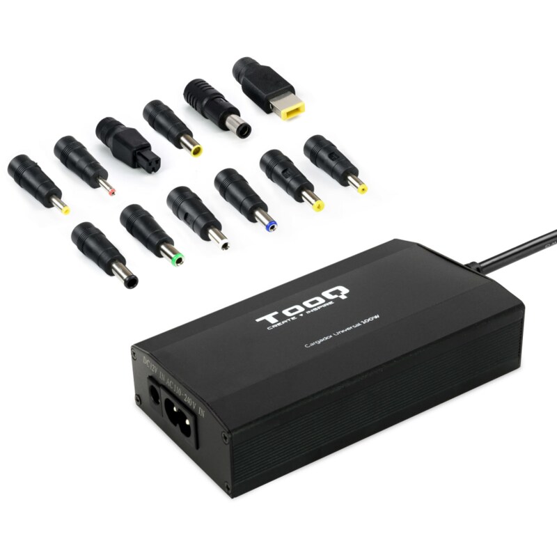 TooQ TQLC-100BS01M adaptador e inversor de corriente Auto/Interior Negro