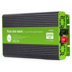 EnerGenie EG-PWC-PS2000-01 adaptador e inversor de corriente Auto 2000 W Negro, Verde