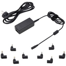 Ewent EW3963 adaptador e inversor de corriente Interior 45 W Negro