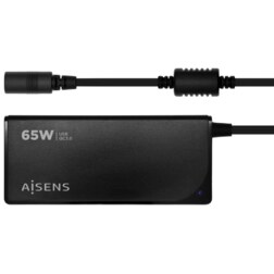 AISENS Cargador 65 W Automatico Universal Multitension Para Portatil Con 9 Conectores + USB-A QC.3.0
