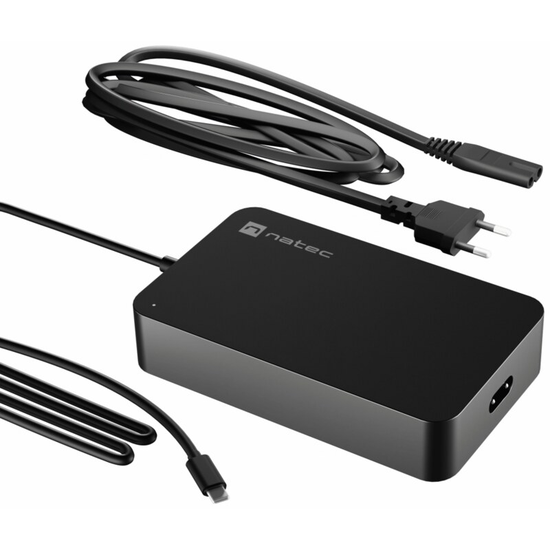 NATEC Grayling adaptador e inversor de corriente Interior 90 W Negro