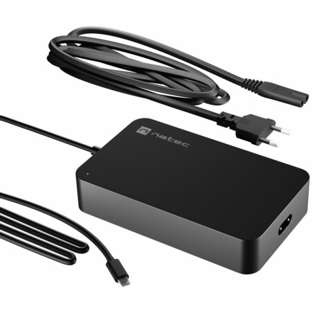 NATEC Grayling adaptador e inversor de corriente Interior 90 W Negro