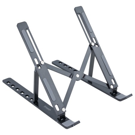 TooQ Soporte Elevador para Portátiles, Tablets, Móviles y Libros, Gris Oscuro
