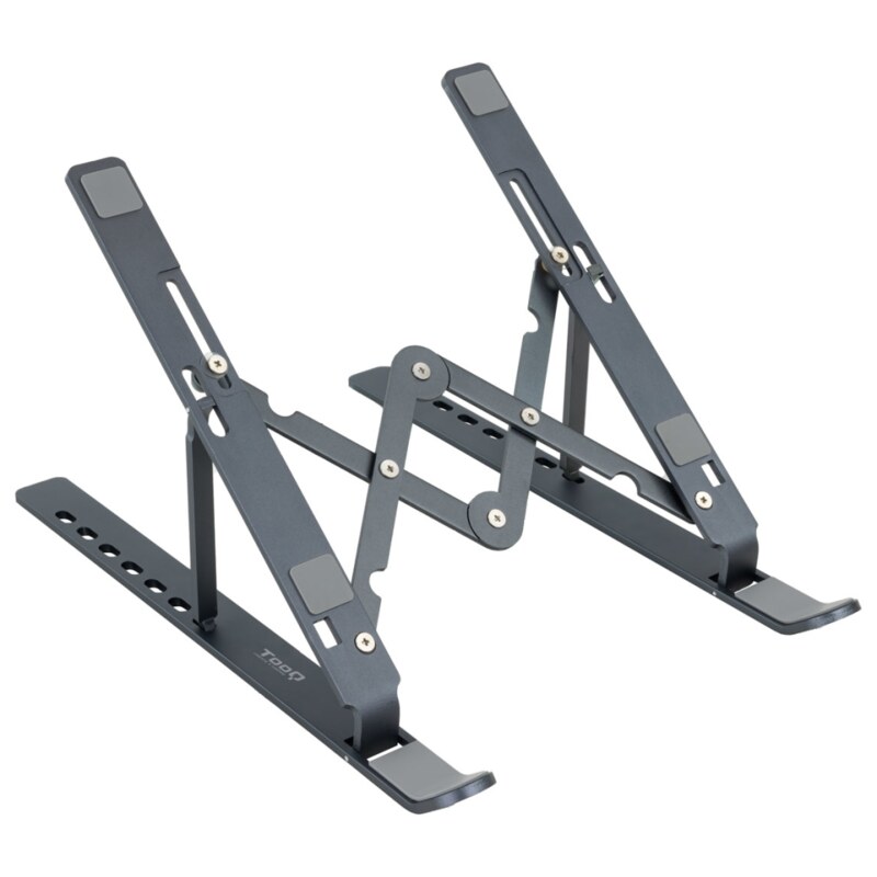 TooQ Soporte Elevador para Portátiles, Tablets, Móviles y Libros, Gris