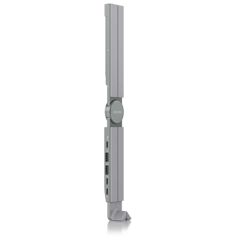 AISENS Soporte de Sobremesa Ajustable Para Portail / Tablet Con USB-C Docking 4 en 1, Gris