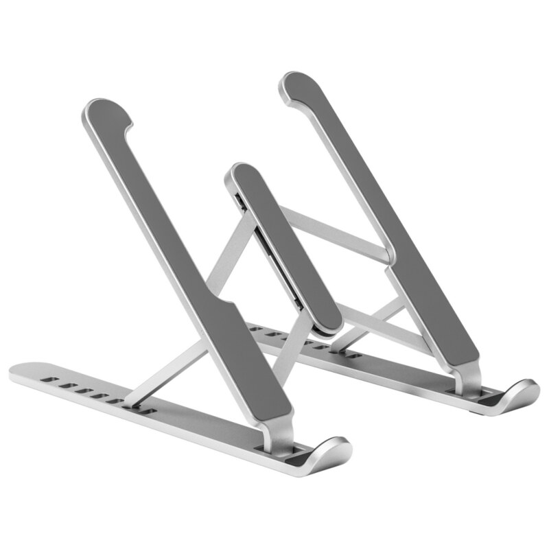 AISENS Soporte De Sobremesa Ajustable Para Portatil / Tablet, Plata
