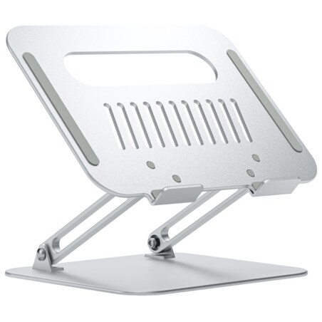 AISENS Soporte de Sobremesa XL 10-17 Ajustable para Portatil / Tablet, Plata