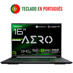 GIGABYTE AERO X16 2WHA3PTC65AH ordenador portatil Copilot+ PC AMD Ryzen AI 9 HX 370 Portátil 40,6 cm (16") WQXGA 32 GB DDR5-SDRA