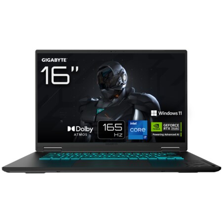 GIGABYTE GAMING A16 CWH Portátil Gaming - 16,0“, 165Hz WUXGA, Intel Core i7-13620H, NVIDIA RTX 5070, 32GB DDR5 5200MHz, 1TB Gen4