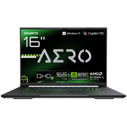 GIGABYTE AERO X16 Portátil Gaming - Copilot+ PC, 16" QHD 165Hz, AMD Ryzen AI 7 HX 350, RTX 5070, 32 GB DDR5 5200MHz, 1 x SSD Gen