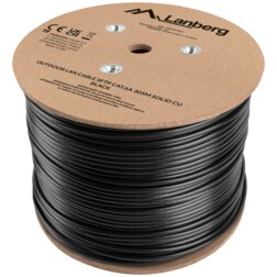 Lanberg LCS6-21CU-0305-BK cable de red Negro 305 m Cat6a S/FTP (S-STP) Alrededor