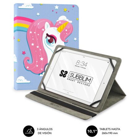 SUBBLIM Funda Tablet Universal TRENDY CASE UNICORN 10.1"