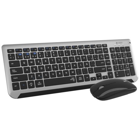 SUBBLIM SUBKBC-DCEP20 teclado Ratón incluido Universal RF Wireless + Bluetooth QWERTY Español Negro, Gris