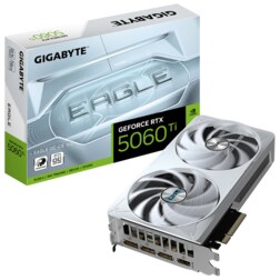 GIGABYTE GeForce RTX 5060 Ti EAGLE OC ICE 16G Tarjeta Gráfica – 16 GB GDDR7, 128 bits, PCI-E 5.0, 2617 MHz Frecuencia del núcleo