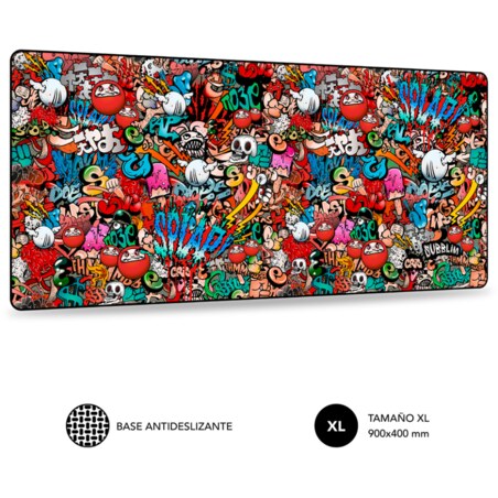 SUBBLIM Alfombrilla Ratón Graffiti XL Mouse Pad