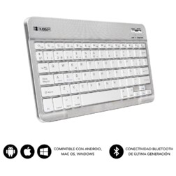 SUBBLIM Teclado Bluetooth Smart BT Keyboard Silver