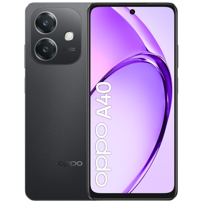 OPPO A40 16,9 cm (6.67") SIM doble Android 14 4G USB Tipo C 4 GB 128 GB 5100 mAh Negro