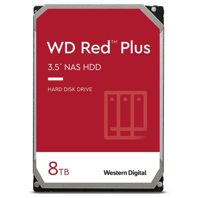 Western Digital Red Plus disco duro interno 8 TB 5640 RPM 256 MB 3.5" Serial ATA III