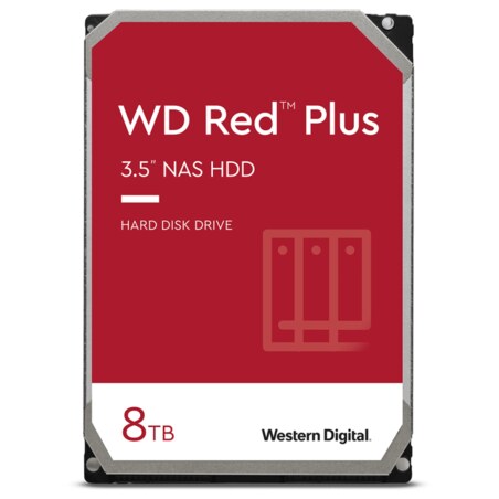 Western Digital Red Plus disco duro interno 8 TB 5640 RPM 256 MB 3.5" Serial ATA III