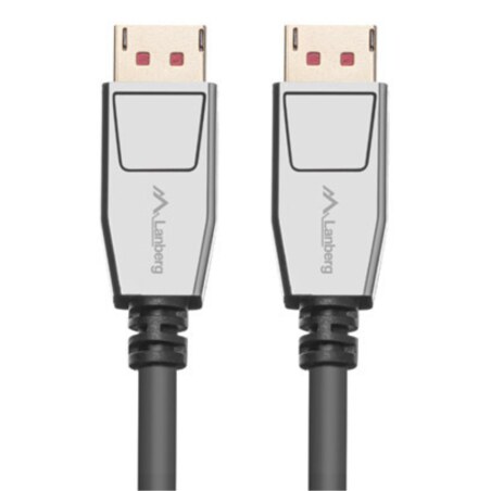 Lanberg CA-DPDP-20CU-0018-BK cable DisplayPort 1,8 m Negro, Plata